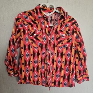 Wrangler pearl snap 4t long-sleeved shirt